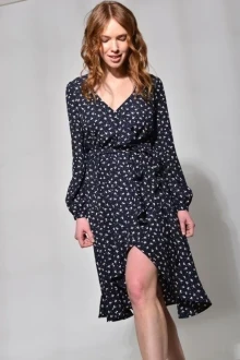 Иконка: Платье YOUR SIZE 2021 тёмно-синий в цветы #2