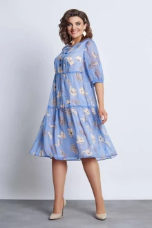 Иконка: Платье Mira Fashion 4978 голубой+цветы #2