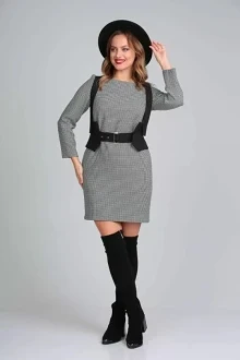 Иконка: Платье Vilena Fashion 848 + корсет черно-белая гусиная лапка #2