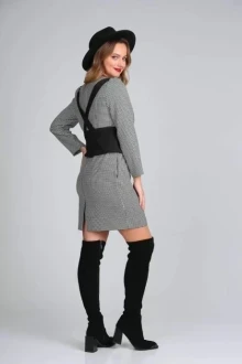Иконка: Платье Vilena Fashion 848 + корсет черно-белая гусиная лапка #3