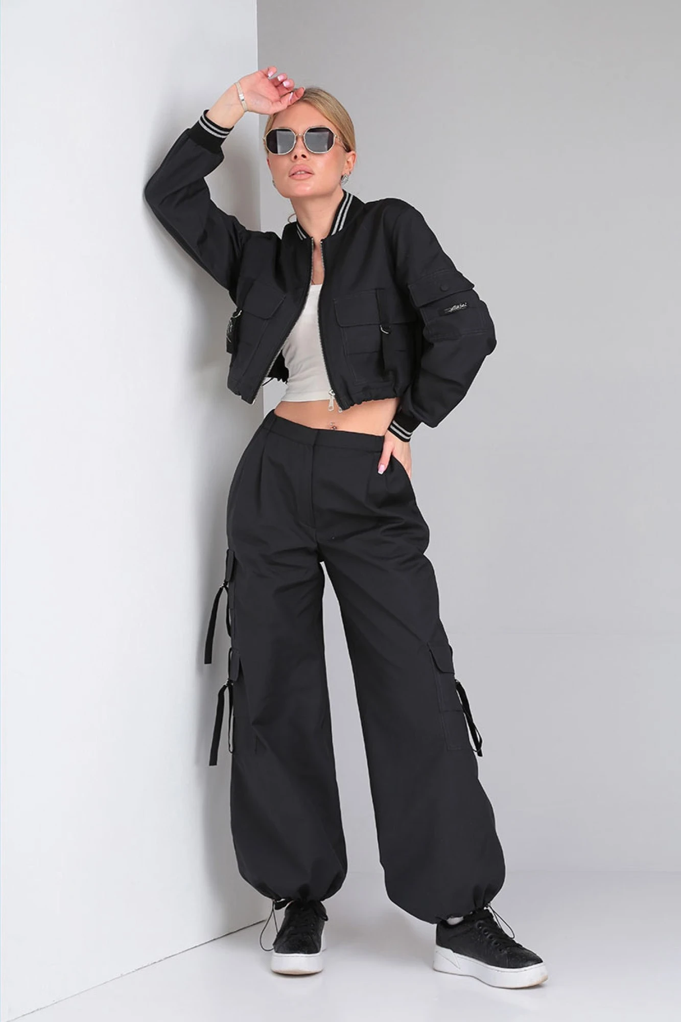 Spring Summer Female Grey Blazer Women Pants Suits Ladies Work Wear Business Sui