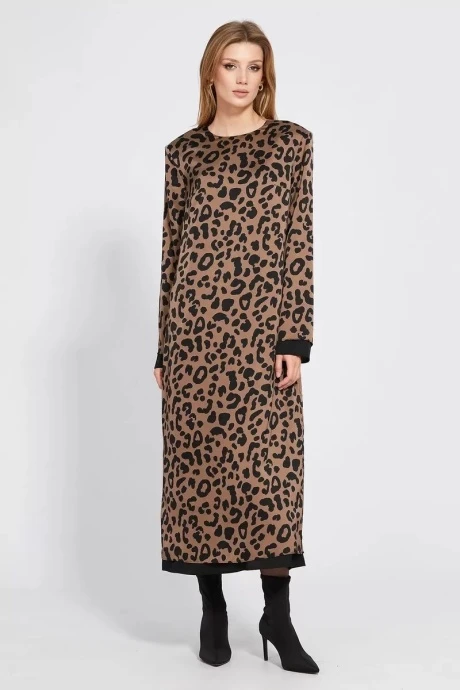 Вечернее платье EOLA 2513 коричневый леопард #1