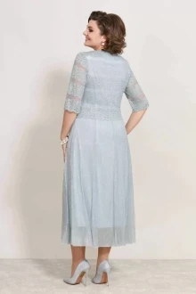 Иконка: Вечернее платье с кружевом Mira Fashion 4793 -6 голубой #3