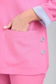 Иконка: Льняной брючный костюм Vilena Fashion 956 розовый двойка #3