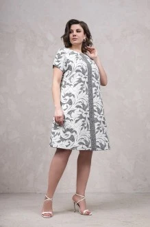 Платье Avanti 1626 -2 белый/серый