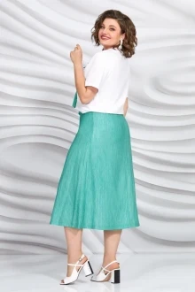 Иконка: Юбочный костюм Mira Fashion 5423 бирюза двойка #3