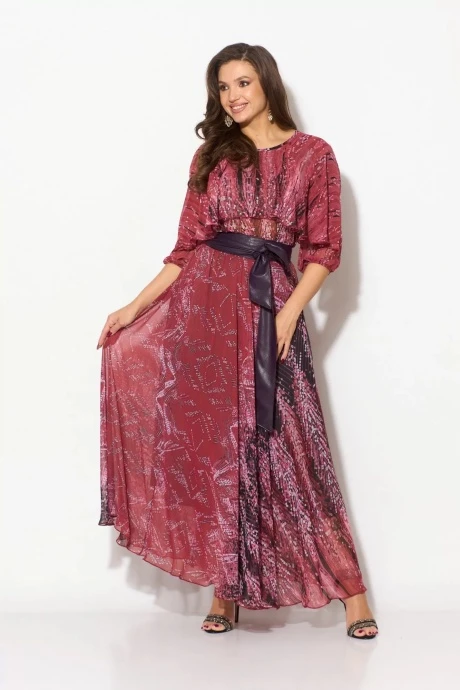 Платье *Распродажа Anastasia 1066 розовый (принт пайетки) #1
