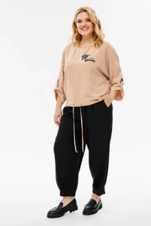 Иконка: Брючный костюм Michel Chic 1342 /1 бежевый, черный #3