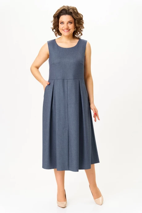 Костюм с платьем Кокетка и К 1260 джинс двойка #1